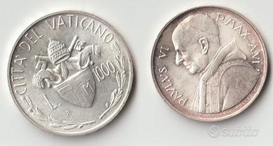 2x Monete Vaticano Argento 500 1000 lire FDC