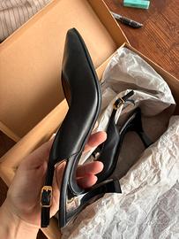 Scarpe décolleté nere in pelle