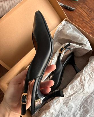 Scarpe décolleté nere in pelle