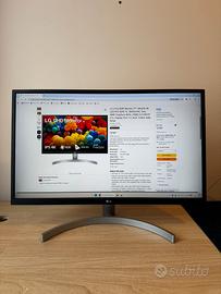 Monitor LG 4K 27 pollici