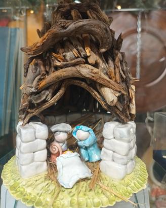 capanna presepio artigianale 