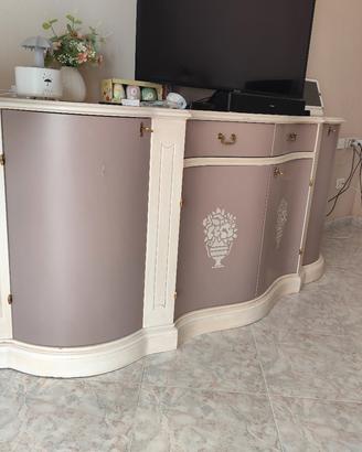 mobile country avorio e tortora decorato 