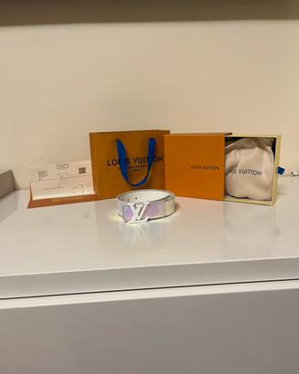 CINTURA LOUIS VUITTON INITIALES EFFETTO OLOGRAFICO