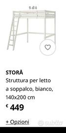 letto rialzato modello stora ikea