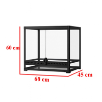 Terrario 60x45x60 Plastica e Vetro