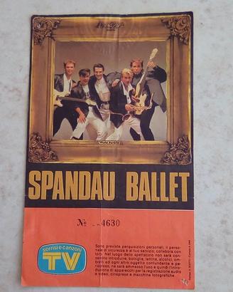 Ticket concerto Spandau Ballet tour 1987