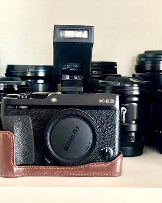 Fuji xe3 con flash fuji ef x8