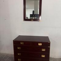 Cassettiera con specchio stile vecchia marina