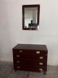 Cassettiera con specchio stile vecchia marina