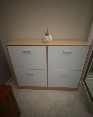 Scarpiera con 4 Ribalte e Divisori Regolabili