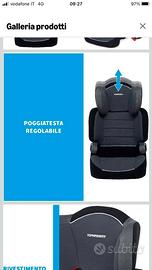 Seggiolino auto per bambini seduta separabile