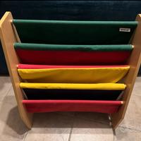 Libreria kidkraft in legno e tessuto