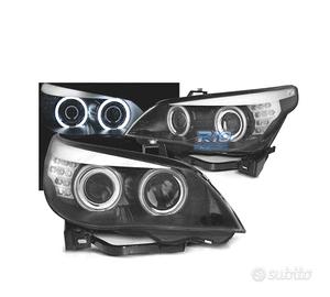 FARI BMW E60 03-07 ANGEL EYES CCFL FONDO NERO