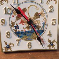 orologio in ceramica dipinto a mano 