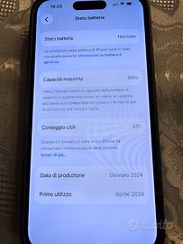 iphone 15 pro  256 GB di colore  titanio naturale 