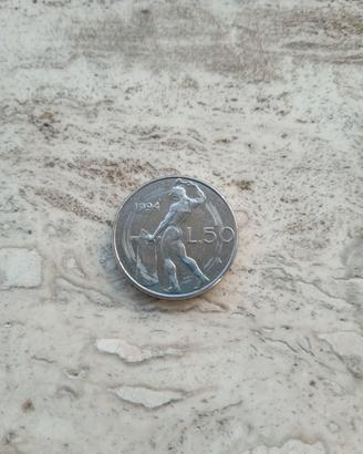 LIRE 50 piccola 1994 con errore di conio