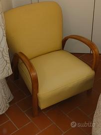 Poltrona Francese Art Deco’ in Faggio  Anni ’30
