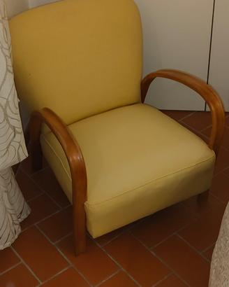 Poltrona Francese Art Deco’ in Faggio  Anni ’30