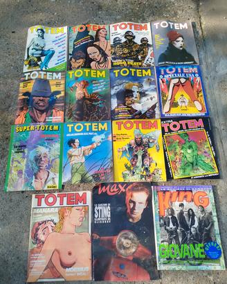 lotto di 13 riviste Totem+Max +king ,anni '80/'90