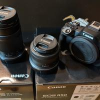Canon eos r50+kit completo mirrorless