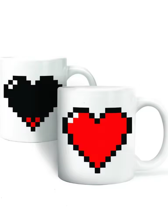 Tazza termosensibile animata effetto termico cuore