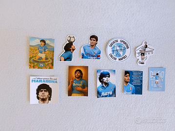 Lotto 10 stickers Maradona Napoli Argentina