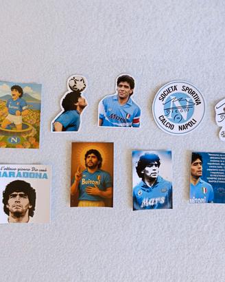 Lotto 10 stickers Maradona Napoli Argentina