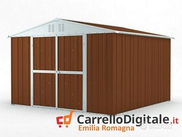 Box struttura lamiera Acciaio 327x307 legno scuro