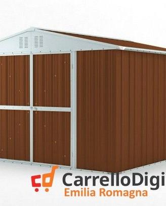Box struttura lamiera Acciaio 327x307 legno scuro