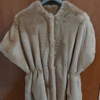 Eco pelliccia beige/ rosa antico