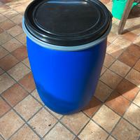 Fusto bocca larga bidone blu 120 litri alimentari