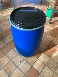 Fusto bocca larga bidone blu 120 litri alimentari