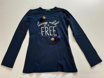 t-shirt manica lunga Benetton 7-8 anni FREE-h.130c