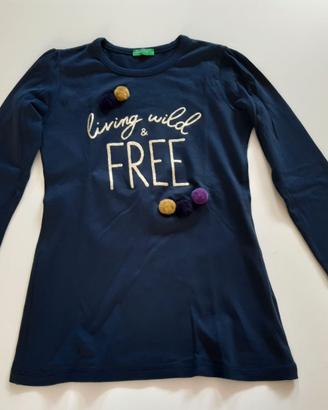 t-shirt manica lunga Benetton 7-8 anni FREE-h.130c