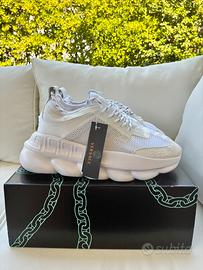 Scarpe Versace Chain Reaction bianche 45