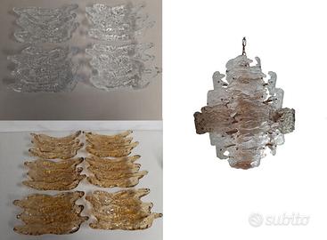 Vetri per lampadario in vetro di Murano di Mazzega
