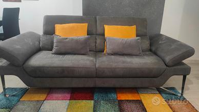 Divano moderno 3 posti grigio 