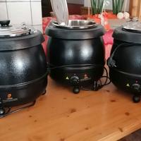 3 pentole scalda zuppa acciaio inix