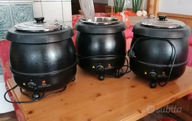 3 pentole scalda zuppa acciaio inix