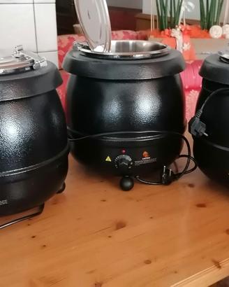 3 pentole scalda zuppa acciaio inix