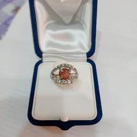 Anello bigiotteria-anall.mis.18-pietra rubino