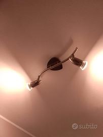 set di 3 binari a faretti con lampade alogene