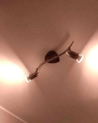 set di 3 binari a faretti con lampade alogene