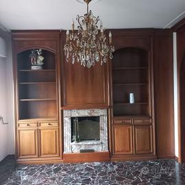 libreria in noce massello