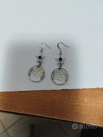 Orecchini donna con decorazione stella e rosa