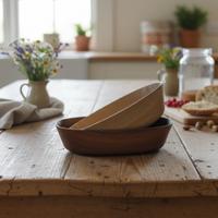 Ciotole per alimenti in legno massello