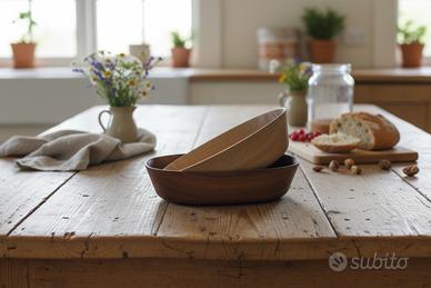 Ciotole per alimenti in legno massello