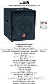 Coppia Sub LEM 350w amplificati