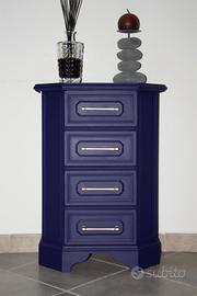 Cassettiera / Comodino Colore:  Blu / viola