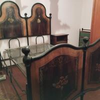 letto due piazze in ferro battuto con rete nuova